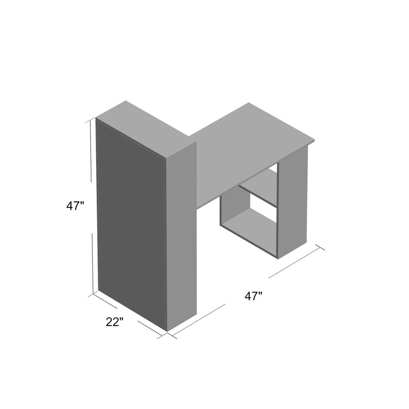 Latitude Run® Wilclay Floating Desk with Hutch & Reviews Wayfair